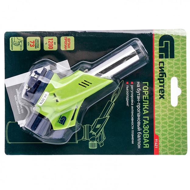 Паяльная горелка Сибртех 91421 газовый макс.t=1200 фото 5