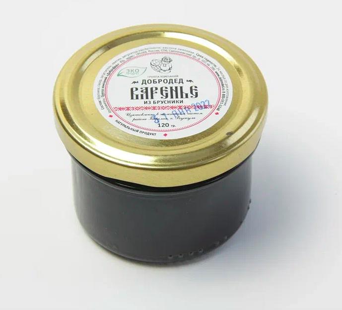 Варенье из Брусники баночка 120 г/105 мл опт фото 1