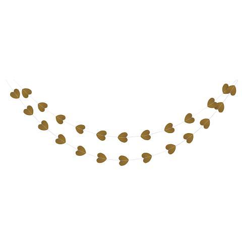 Гирлянда-растяжка №01_сердечки под золото, 3 м, BOOMZEE GBZ-02 фото 1