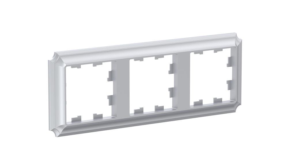 ATLASDESIGN ANTIQUE 3-постовая рамка, универсальная, АЛЮМИНИЙ фото 2