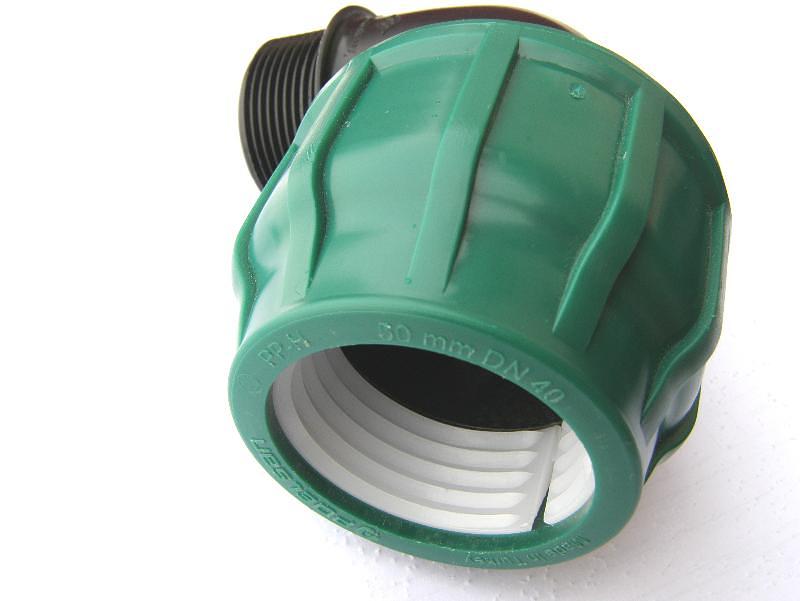 Отвод ПНД 32x1 1/4 с наружной резьбой компрессион. фото 3