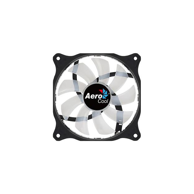 Вентилятор Aerocool Cosmo 12 120мм, от БП:4-pin (Molex), 1000об/мин, 24 дБ, RGB, черный, Ret [cosmo 12 frgb molex] фото 1
