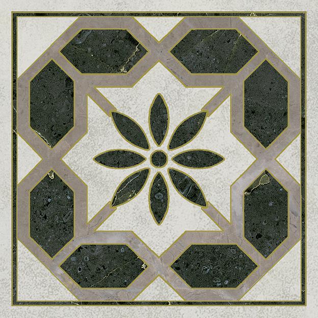 Декор Kerama Marazzi Серенада Вставка 3 лаппатированный обрезной 72x72 фото 1