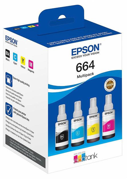 Набор с чернилами Epson 664 для L100/L110/L200/L210/L300/L350/L121/L132/L1300 (C13T66464A) фото 1