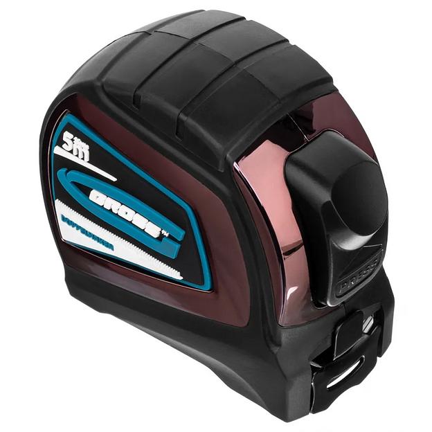 Рулетка Doppelhaken, 5 м x 25 мм, двухсторонний зацеп, нейлон, двуст. шкала, автоматич фото 1