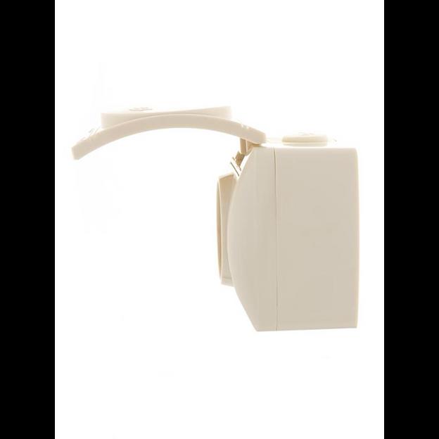 Розетка 1-м ОП Nata 16А IP20 с заземл. с защ. крышкой керамика крем. LEZARD 710-0300-123 фото 3