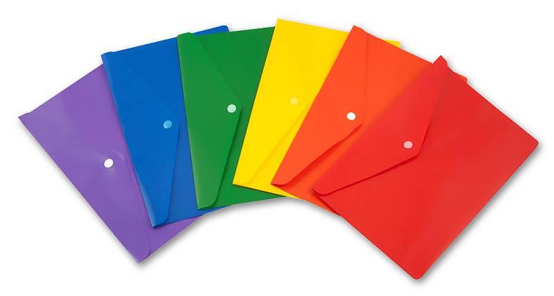 Конверт на кнопке Бюрократ -PK803ANRED A4 непрозрачный пластик 0.18мм красный фото 2