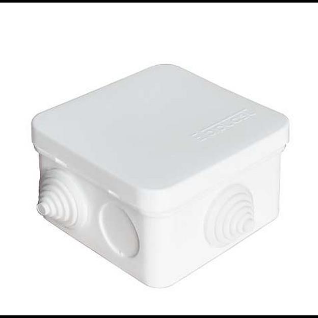 Коробка распределительная ОП 75х75х45мм IP54 6 выходов 3 гермоввода крышка защелкивающаяся бел. Eppl фото 1