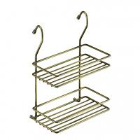 Полка двухъярусная малая (200х110х280мм), бронза фото 1