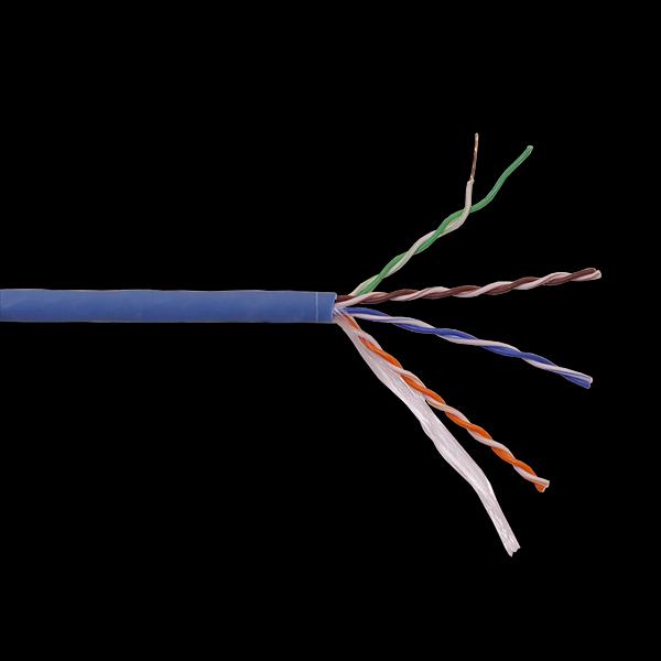 Кабель LANMASTER U/UTP, 4 пары, Кат. 5E, 350 МГц, LSZH, нг(А)-HF, синий, 305 м фото 1