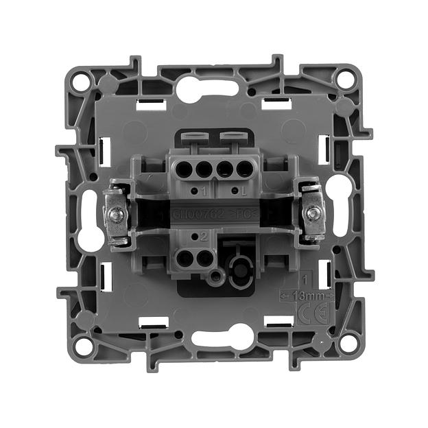 Выключатель одноклавишный, автоматические клеммы, Etika, 10AX, 250В~, алюминий Legrand 672401 фото 3