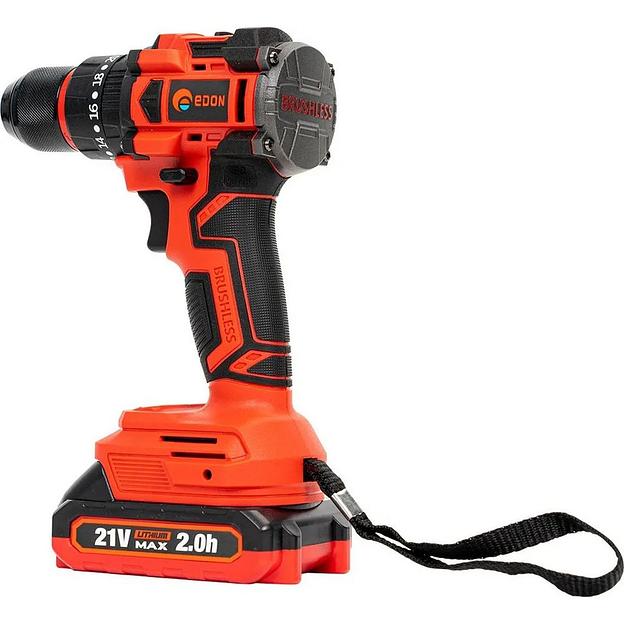 Дрель-шуруповерт аккумуляторная ударная EDON UAD-21PBL (2 АКБ*2Ач+ЗУ, 21В, 40Нм, кейс) фото 4