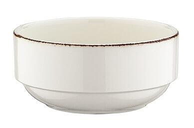 Салатник d=120 мм. 350 мл. h=53 мм. штабелир. (тарелка подст.70317) Ретро коричневый край, форма Банкет /1/12/ фото 1