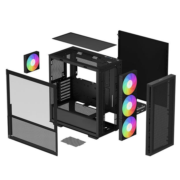 Корпус Deepcool CH560 черный без БП ATX 7x120mm 6x140mm 1xUSB3.0 audio bott PSU фото 4