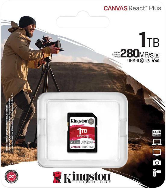 Флеш карта SDXC 1TB Kingston SDR2V6/1TB Canvas React Plus w/o adapter фото 3