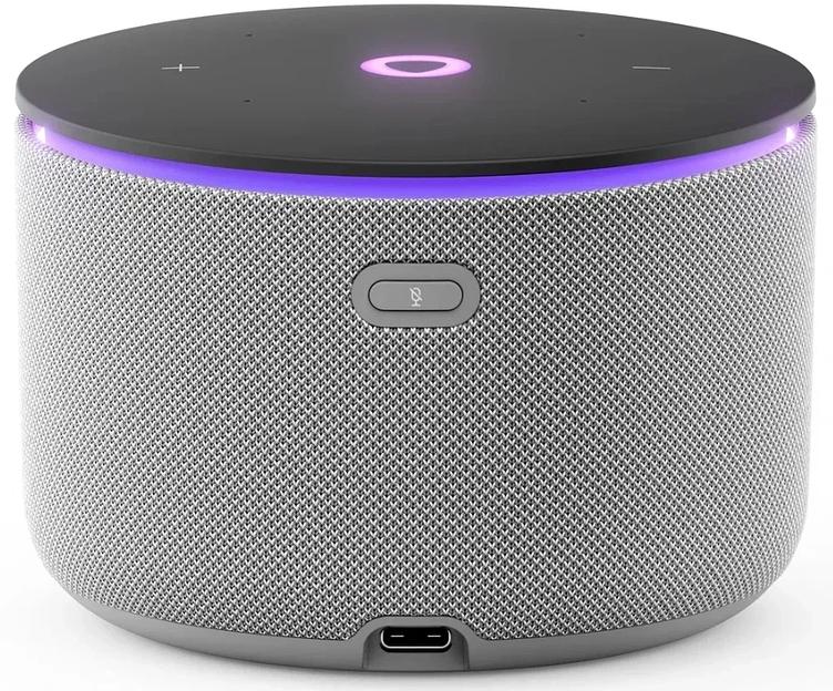 Умная колонка Яндекс Станция Мини 3 Про с Алисой, Zigbee, серый, YNDX-00059GRY фото 3