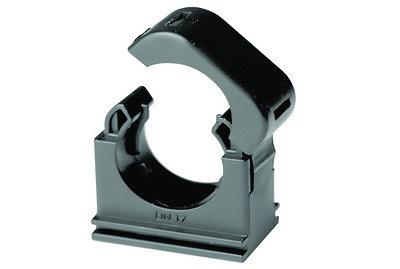 Держатель с крышкой DN 17 мм, полиамид, цвет чёрный фото 1