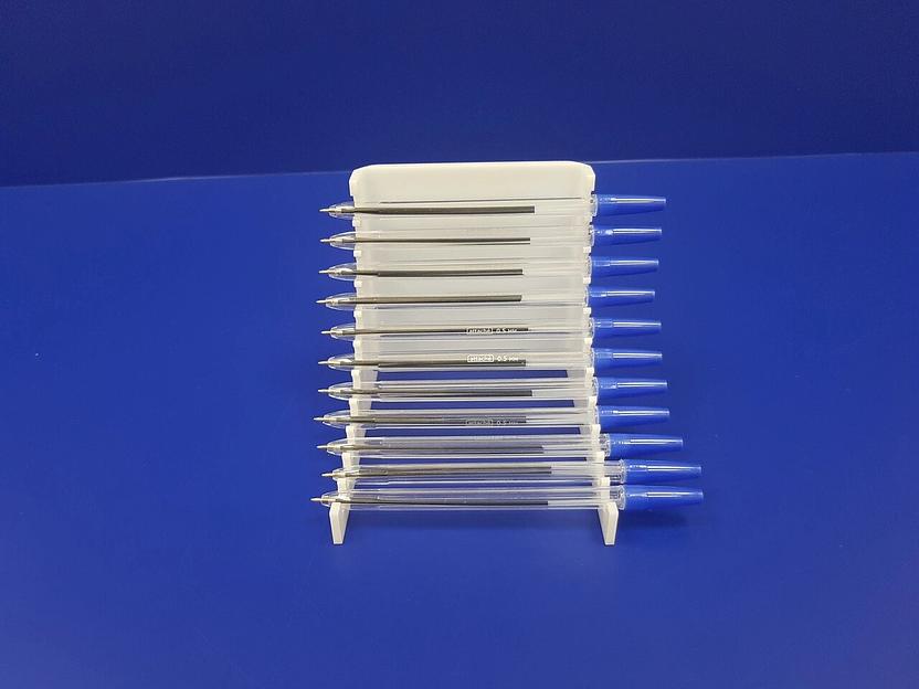 Подставка для ручек карандашей кистей 12 секции (горка радиус, цвет белый) фото 3