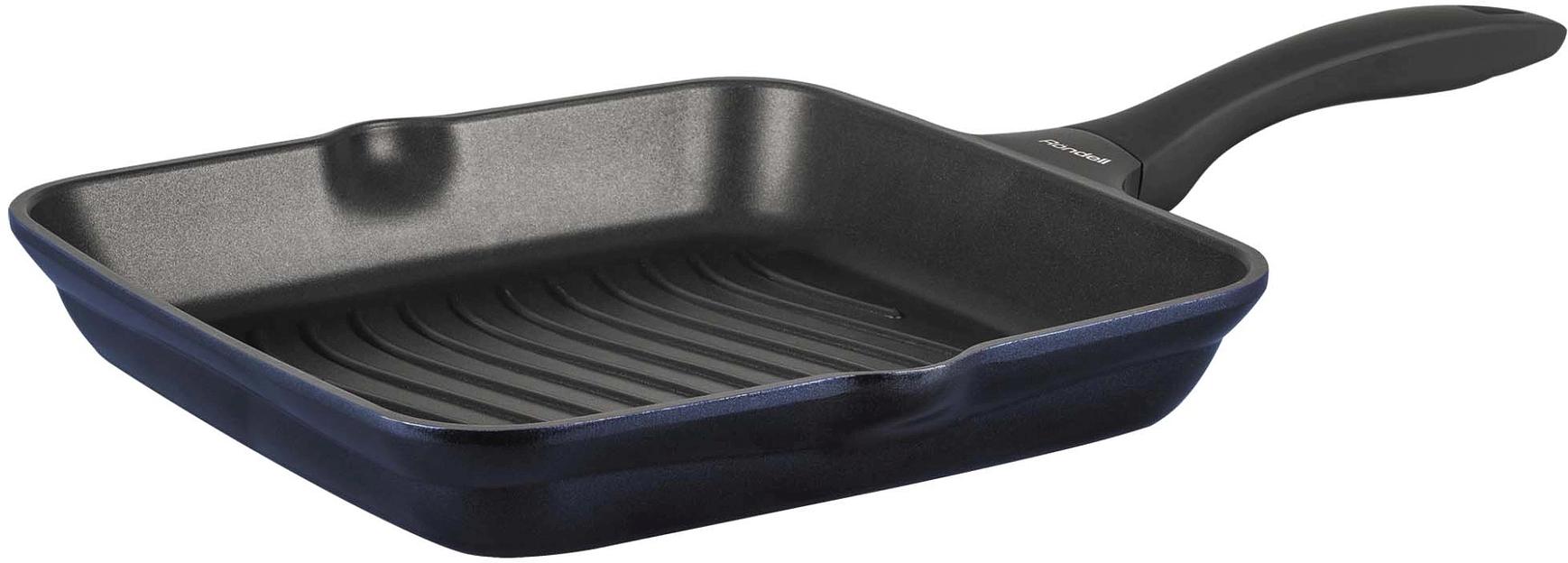 Сковорода-гриль Rondell Royal Blue RDA-1546 квадратная 28см покрытие: Eclipse ручка несъемная (без крышки) синий фото 1