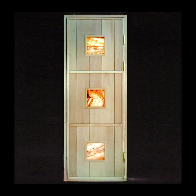 Дверь с гималайской солью для бани/сауны фото 1