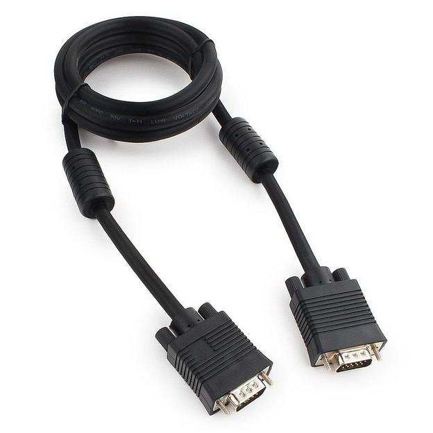 Кабель Cablexpert Кабель VGA Pro Cablexpert CC-PVGA-6 черный, 1.8м, 15M/15M, экран, феррит. кольца, пакет фото 2