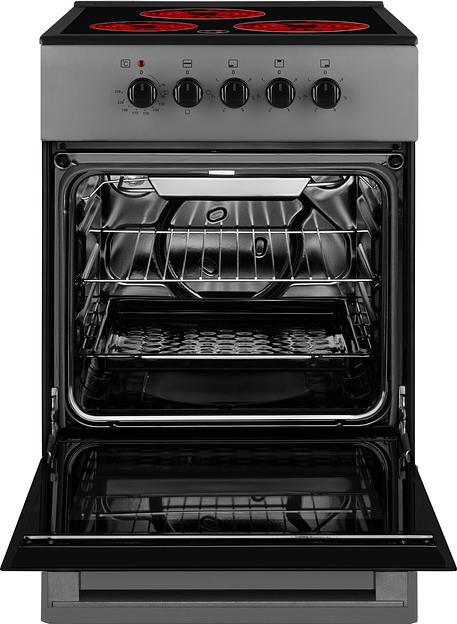 Плита Электрическая Weissgauff WES E2V05 S серебристый стеклокерамика (без крышки) фото 3