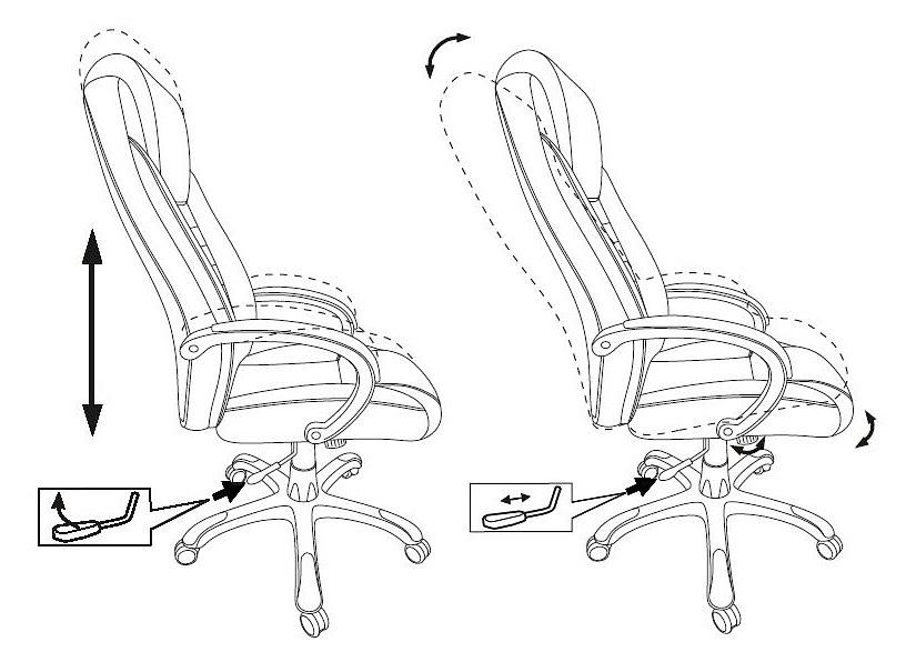 Кресло руководителя Бюрократ T-9922N черный Leather Venge Black эко.кожа крестовина пластик фото 6