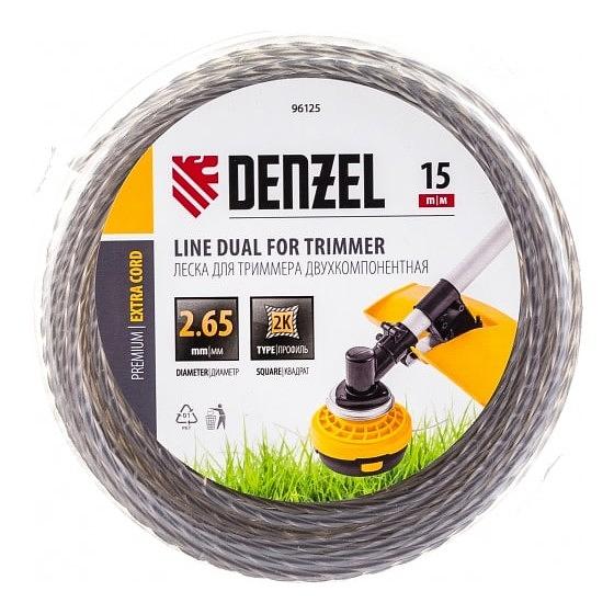 Denzel Леска для триммера двухкомпонентная квадрат 2,65мм 15 м EXTRA CORD [96125] фото 1