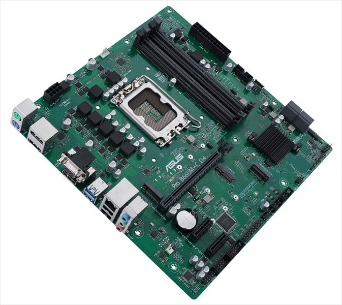 Материнская плата ASUS PRO B660M-C D4-CSM, LGA1700, B660, 4*DDR4, DPx2, HDMIx1, SATA3 + RAID, Audio, Gb LAN, USB 3.2*6, USB 2.0*6, mATX; 90MB19B0-M0EAYC (PRO B660M-C D4-CSM) фото 3