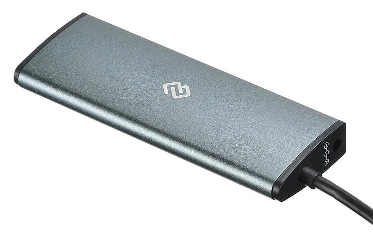 Разветвитель USB-C Digma HUB-4U3.0-UC-G 4порт. серый фото 2