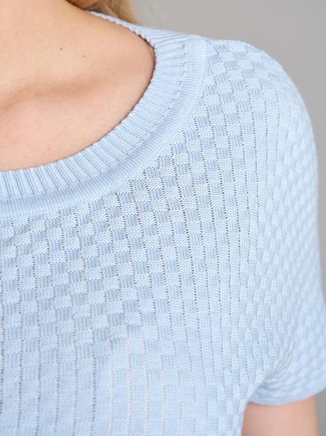 Кофта Вафелька голубой 46-48, 50-52, 54-56 ОПТ фото 9