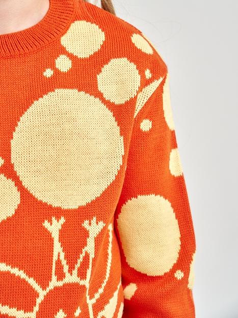 Джемпер «Жирафик» терракотовый, для девочек ОПТ фото 10