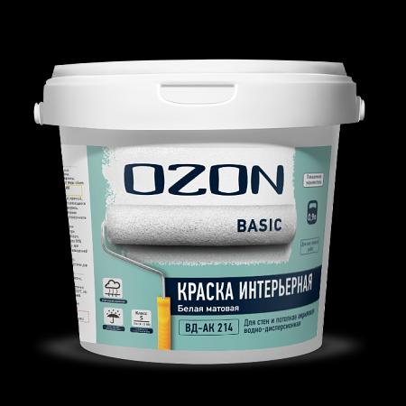 Краска для стен и потолков акриловая OZON Basic ВД-АК-214А-1,4 А опт фото 1
