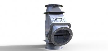 Перекидной клапан на 2 направления для сыпучих материалов ОПТ фото 1