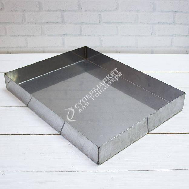 Противень 300х400 мм высота 50 мм 4 борта нержавеющая сталь фото 1