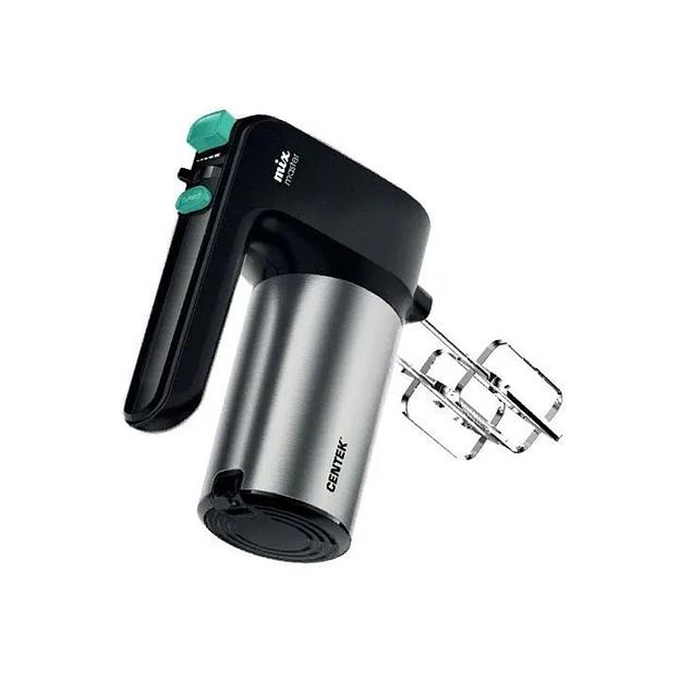 Миксер Centek CT-1123 800W 6 скоростей +турбо Взбивание Замешивание Черный Сталь фото 1