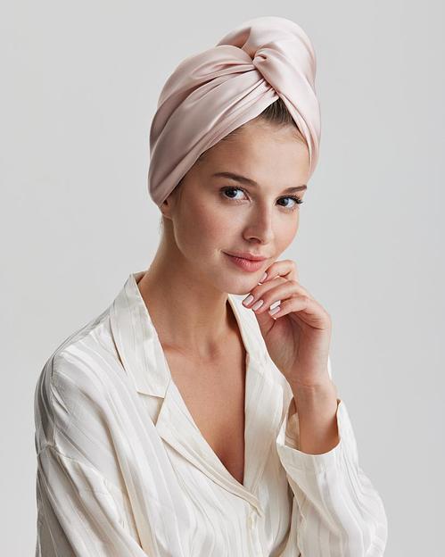 Шёлковое полотенце для волос «Sunset Pink» 45х90 см ОПТ фото 1