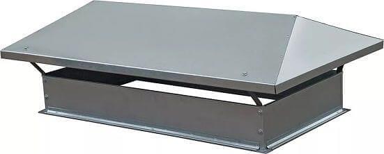 Зонт прямоугольный оцинкованный 1625x1150 мм для кирпичных шахт фото 1