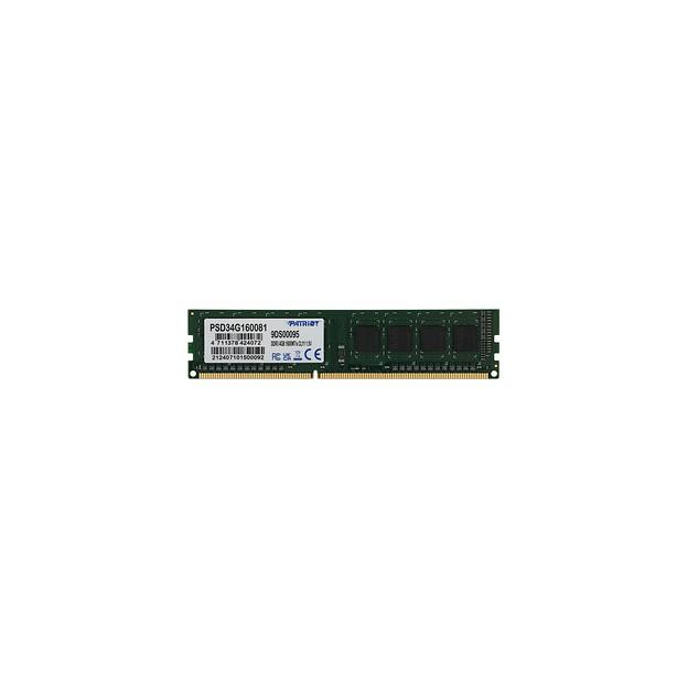 Оперативная память Patriot PSD34G160081 DDR3 - 1x 4ГБ 1600МГц, DIMM, Ret фото 1