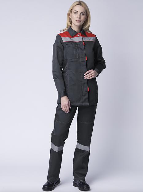 Костюм женский рабочий «Весна 1 СОП NEW» серый, опт фото 3
