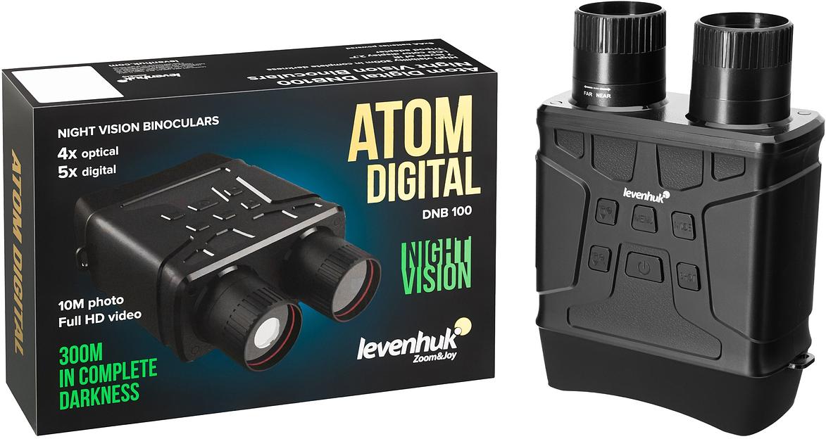Бинокль Levenhuk 4-9x 24мм Atom Digital DNB100 черный (81701) фото 3