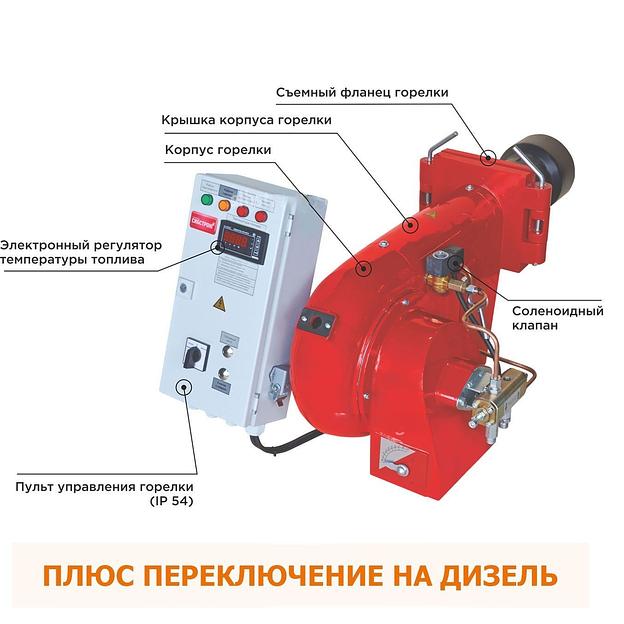 Автоматическая дутьевая блочная нефтяная горелка IL-9S2-T фото 1