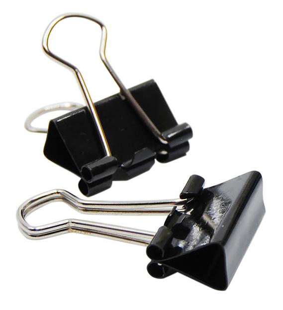 Зажимы Silwerhof 510014 сталь 19мм черный (упак.:12шт) картонная коробка фото 4