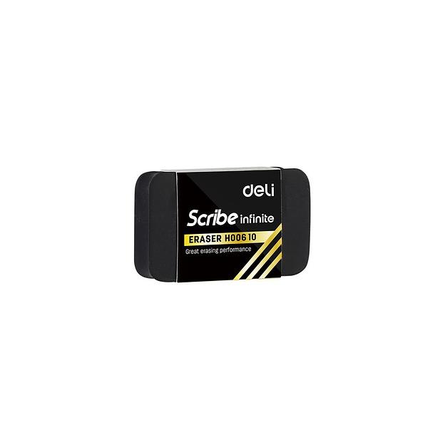 Ластик Deli Scribe Infinite EH00610, 30х11х46мм, черный фото 1