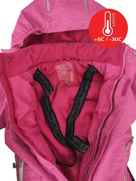 Комбинезон зимний без опушки 21-160 «Brooklin» розовый ОПТ фото 4