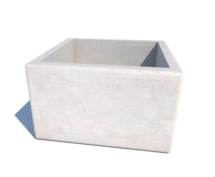 Вазон из архитектурного камня "Куба" фото 2