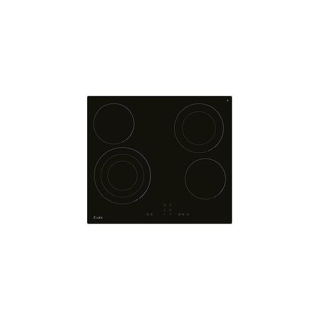 Электрическая варочная поверхность LEX EVH 642B BL, конфорок: 4 шт., стеклокерамика, независимая, черный фото 1