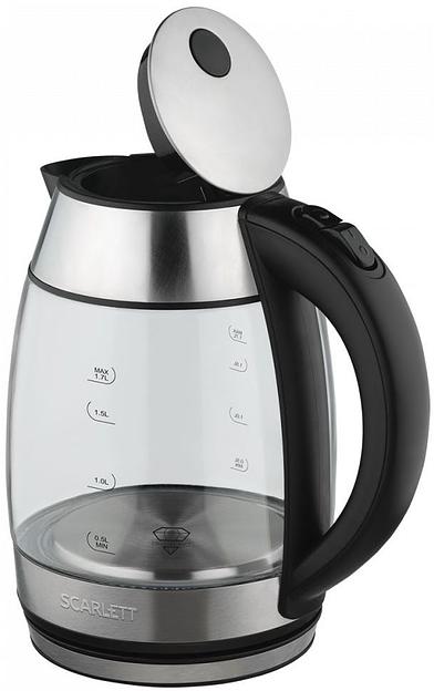 Чайник электрический Scarlett SC-EK27G94 1.7л. 2200Вт нержавеющая сталь (корпус: стекло) фото 6