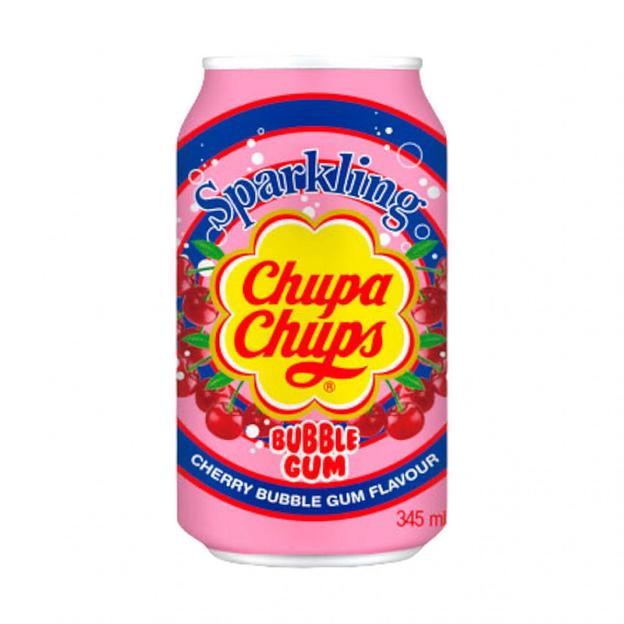 Напиток безалкогольный сильногазированный «Chupa Chups Buble Gum Cherry» 345 мл ОПТ фото 1