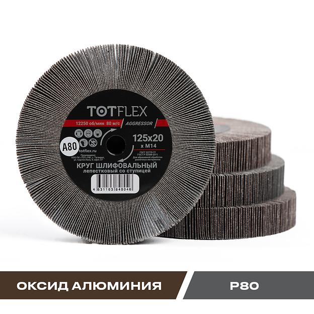 Круг лепестковый радиальный универсальный 125х20хМ14 А Р80 ОПТ фото 1